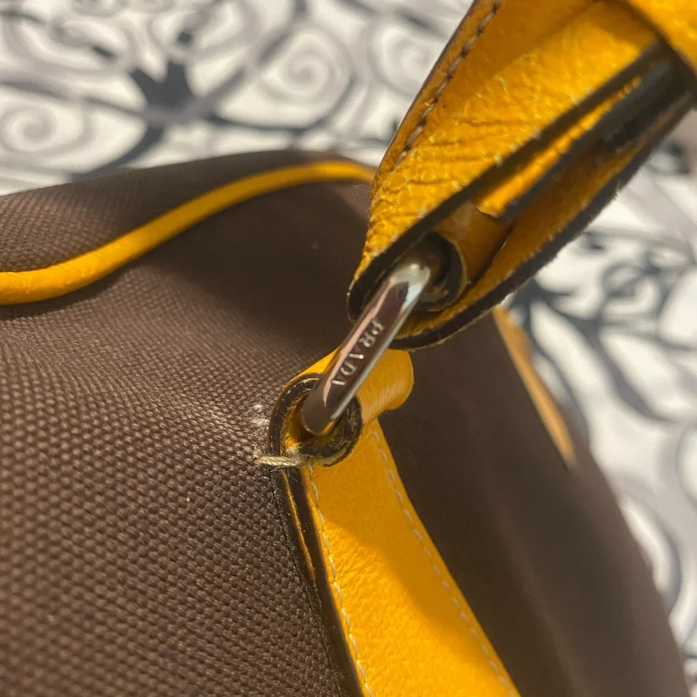 Prada Yellow and Brown Travel Bag - Picture 10 of 16